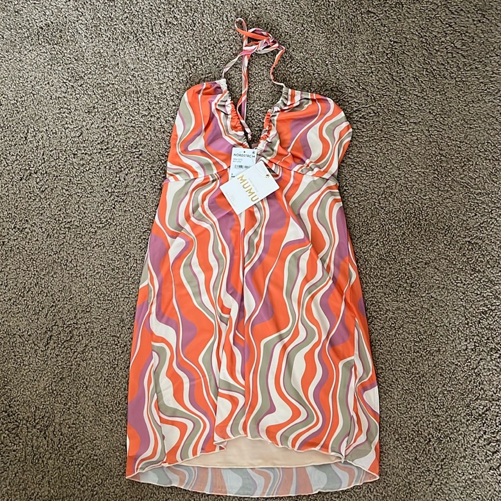 Show Me Your Mumu Pink & Orange Patterned Dress, NWT - Picture 2 of 7